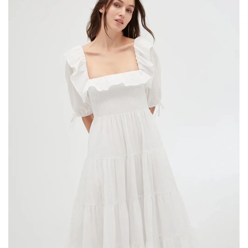 The Corinne Nap Dress White Shadow Stripe from Hill House size XXS - Picture 2 of 16